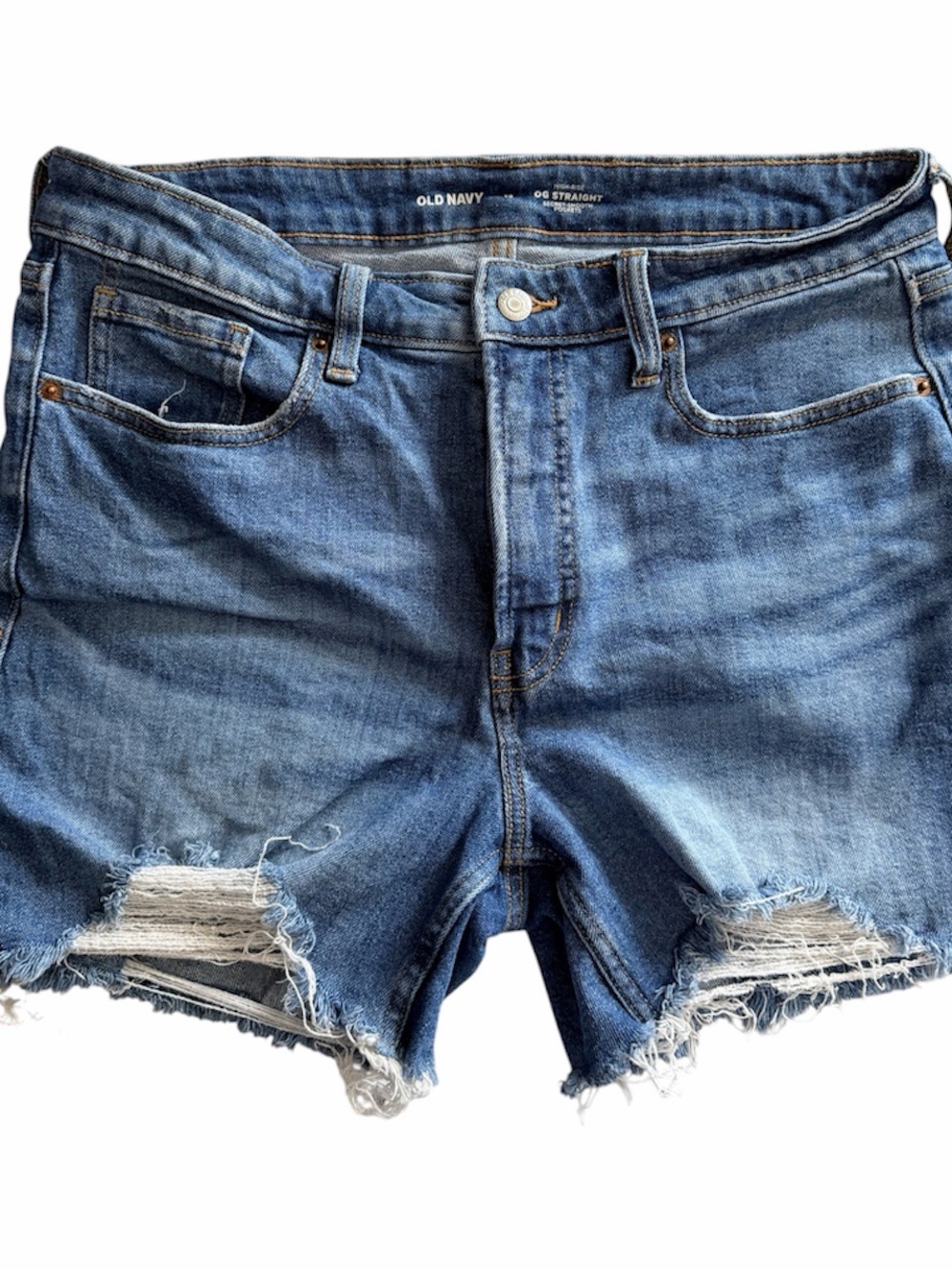 Old Navy Blue Distressed Denim Cutoff Shorts